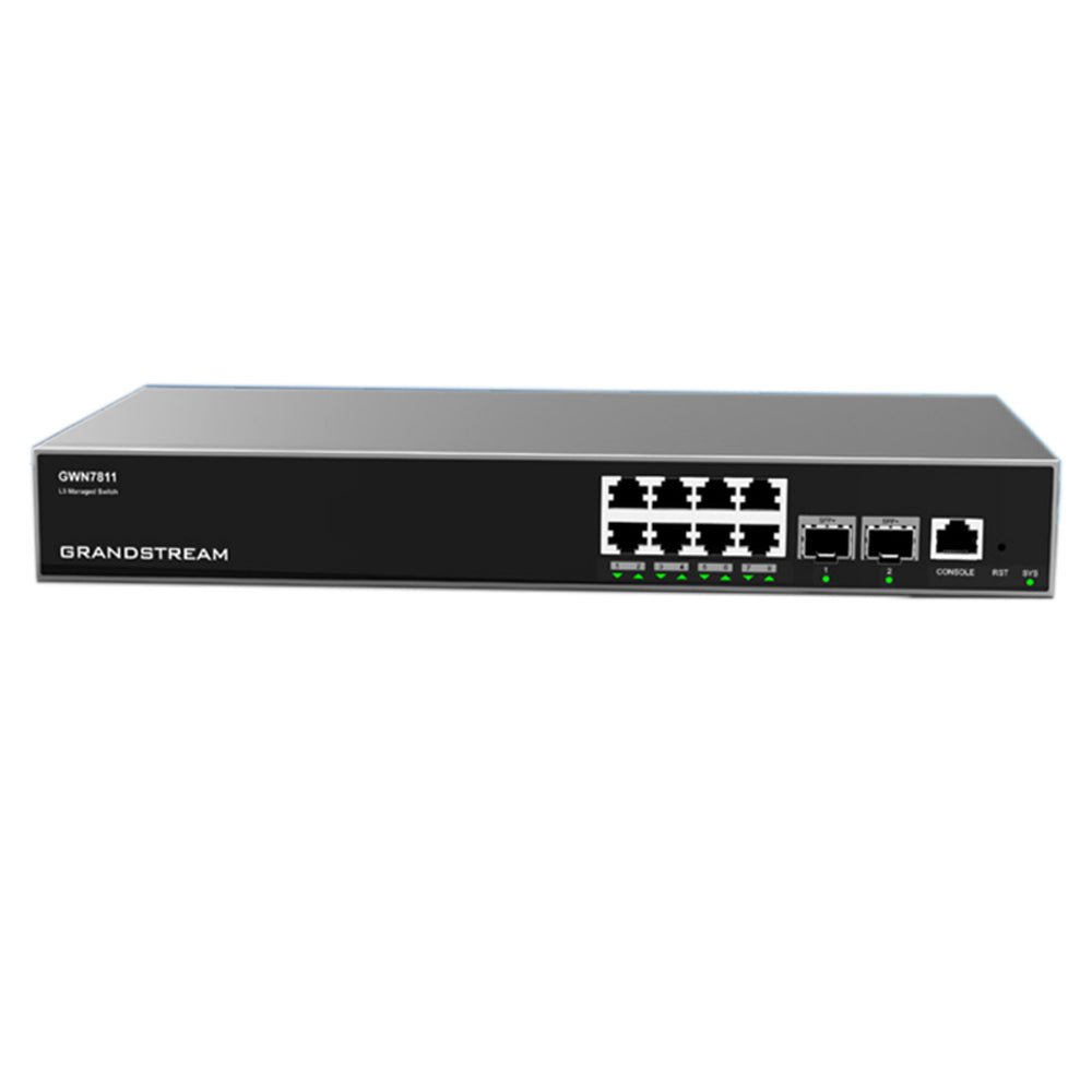 Grandstream GWN7811 8-Port Gigabit Layer 3 Managed Switch GWN7811 - The Telecom Spot