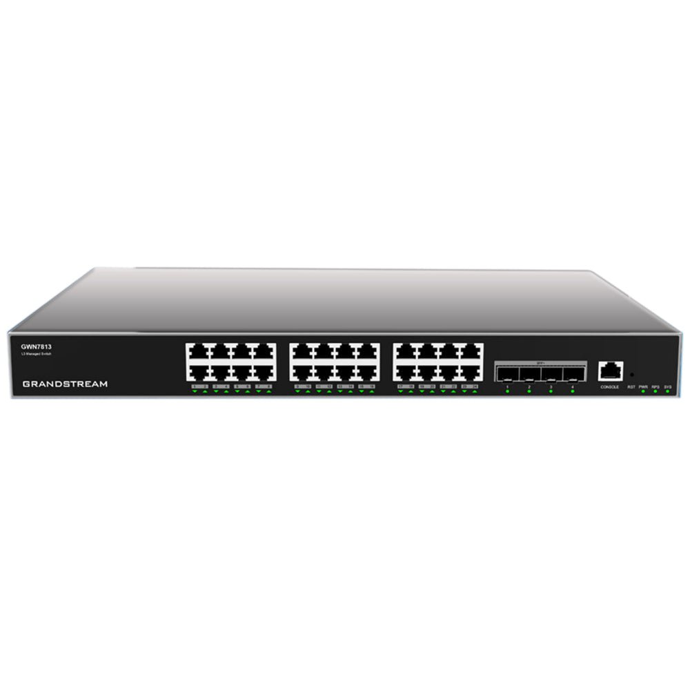 Grandstream GWN7813 24-Port Gigabit Layer 3 Managed Switch GWN7813 - The Telecom Spot