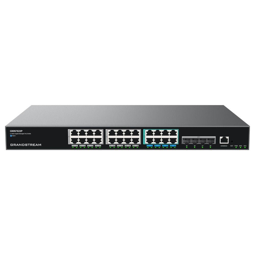 Grandstream GWN7822P 24x Gigabit ports Switch GWN7822P - The Telecom Spot