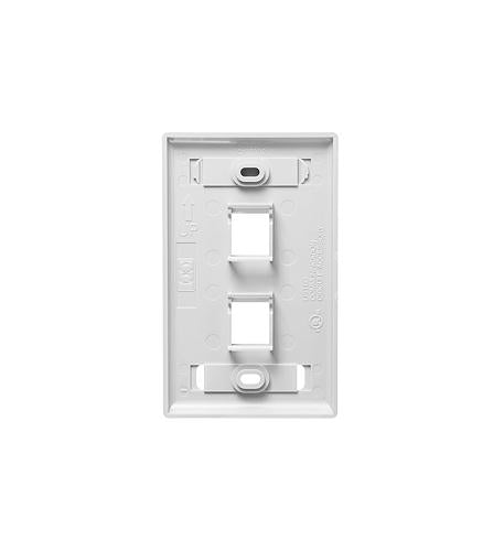 Icc Ic107 Faceplate W/Station Id Single Gang 2 Port White IC107S02-WH - The Telecom Spot