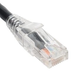 ICC Patch Cord CAT5e CLEAR BOOT 14' BLACK ICPCSP14BK - The Telecom Spot