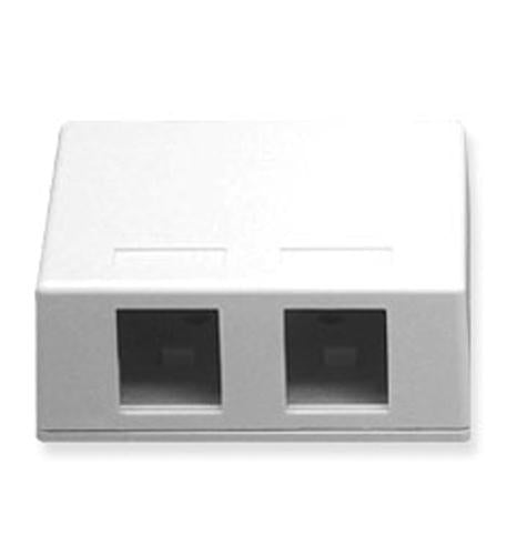 ICC Surface Mount Box 2-Port White IC107SB2-WH - The Telecom Spot