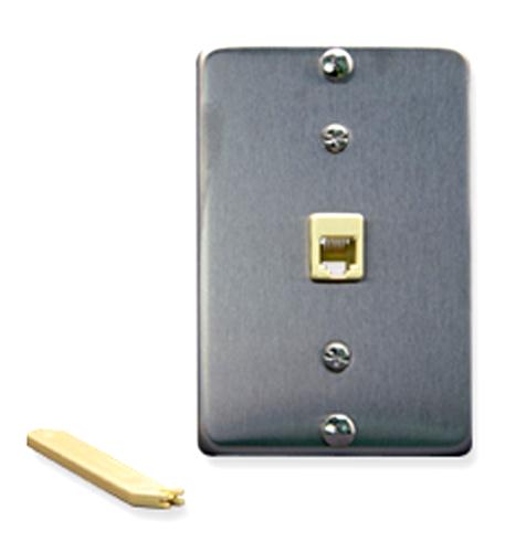 Icc Wall Plate 6C Stainless Steel IC630DA6SS - The Telecom Spot