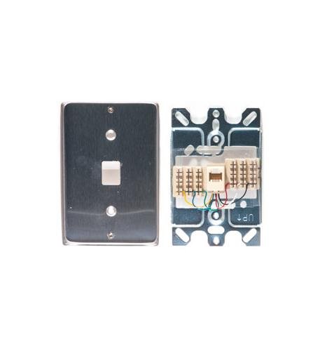 Icc Wall Plate 6C Stainless Steel IC630DA6SS - The Telecom Spot