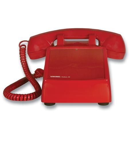 Viking Electronics Hotline Desk Phone - Red K-1900D-2 - The Telecom Spot