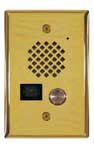 Viking Electronics Polished Brass Entry Phone with Color Video Camera Auto Disconnect Blue LED with Enhanced Weather Protection (EWP) E-50-PB-EWP - The Telecom Spot