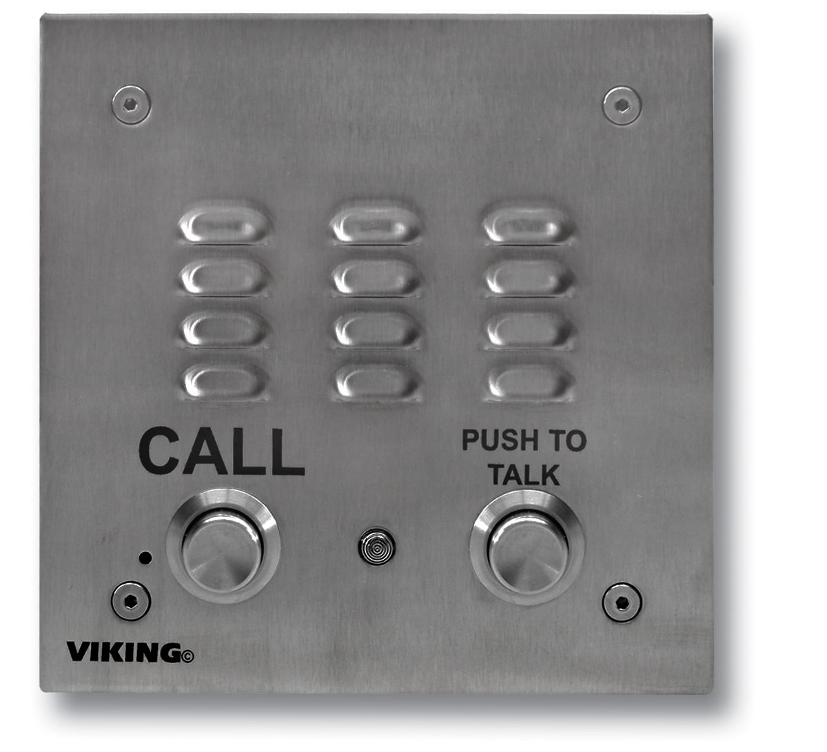 Viking Electronics Stainless Steel Handsfree Phone with Dialer and Push-To-Talk Button with Enhanced Weather Protection (EWP) E-30-PT-EWP - The Telecom Spot