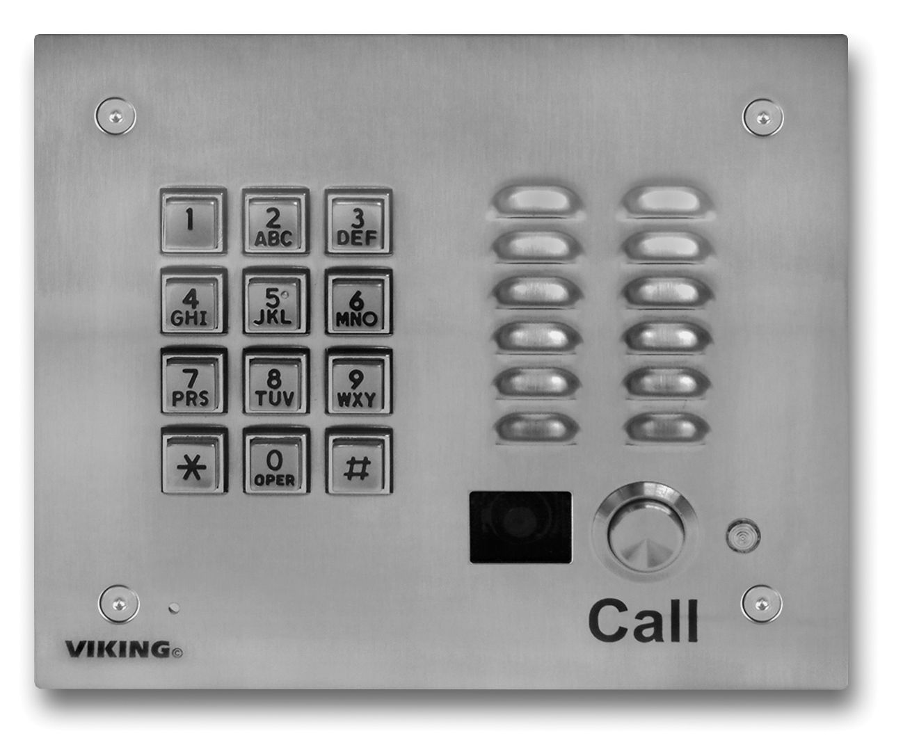 Viking Electronics Stainless Steel Vandal Resistant Entry Phone with Keypad Color Video Camera with Enhanced Weather Protection (EWP) K-1705-3-EWP - The Telecom Spot