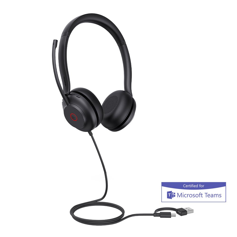 Yealink UH35 Professional USB Headset UH35 - DUAL - TEAMS - USB - C/A (1308163) - The Telecom Spot