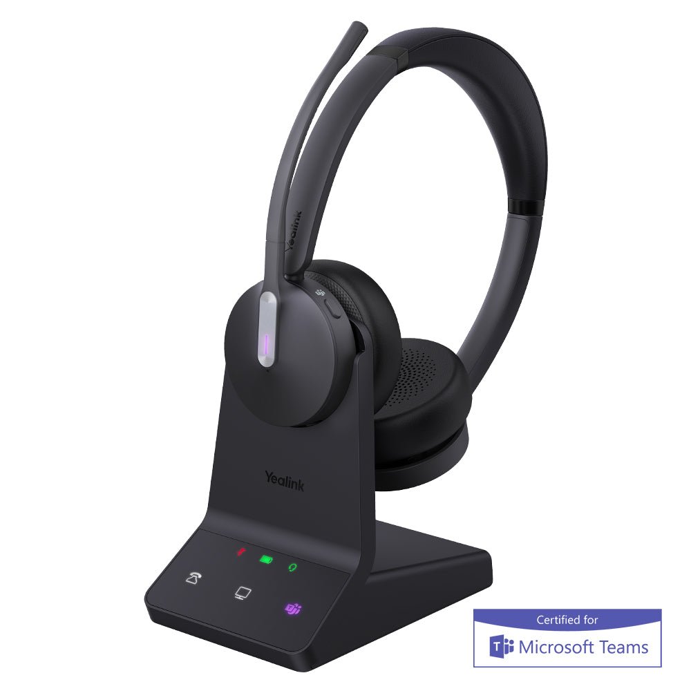 Yealink WH64 DECT/Bluetooth Hybrid Wireless Headset WH64 - DUAL - TEAMS - The Telecom Spot