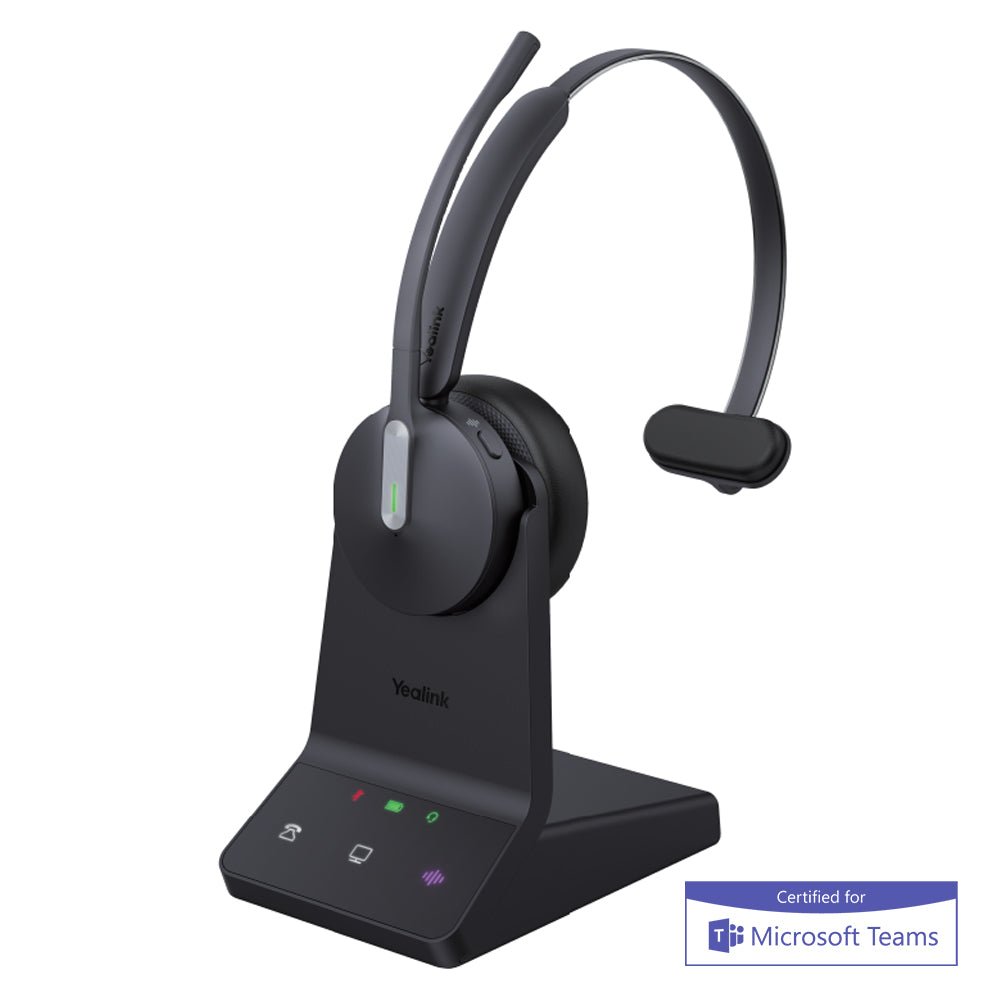 Yealink WH64 DECT/Bluetooth Hybrid Wireless Headset WH64 - MONO - TEAMS - The Telecom Spot